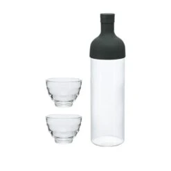 Hario Filter In Bottle And Tea Glass Set (Black)