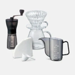 Hario Mini Mill PLUS And Simply Hario V60 Glass Brewing Kit