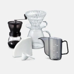 Hario Skerton Plus And Simply Hario V60 Glass Brewing Kit