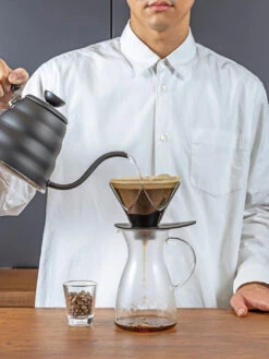 HARIO V60 MUGEN Dripper (Plastic) -Hario hario mugen dripper plastic in use