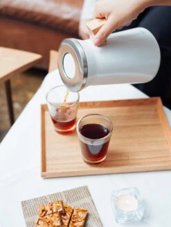 HARIO SIMPLY Stainless Thermal Pot -Hario hario s stp 600 w simply stainless thermal pot in use 8