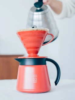 HARIO V60-02 Dripper (Plastic) -Hario hario v60 02 plastic dripper red pourover 2