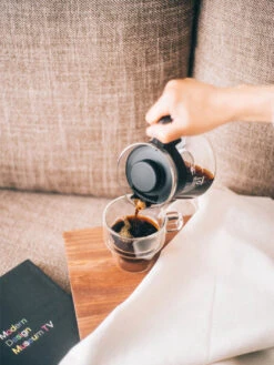 HARIO V60-01 Coffee Server (450ml/15oz) -Hario hario vcs 01b v60 coffee server black in use 2