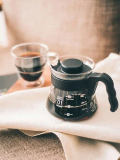 HARIO V60-01 Coffee Server (450ml/15oz) -Hario hario vcs 01b v60 coffee server black in use 4