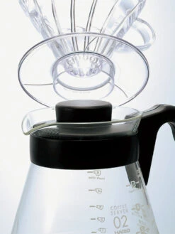 HARIO V60-02 Coffee Server (700ml/24oz) -Hario hario vcs 02b v60 coffee server black in use 4