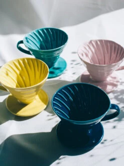 HARIO V60-02 Dripper (Ceramic) -Hario hario vdc 02 ibu v60 02 ceramic dripper indigo blue in use 01 7be7dec4 b128 4d2c 8b3f d8660dd8687e