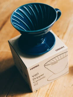 HARIO V60-02 Dripper (Ceramic) -Hario hario vdc 02 ibu v60 02 ceramic dripper indigo blue in use 02 750733e8 c0d2 478a 94fe 49857d3fa1a5