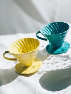 HARIO V60-02 Dripper (Ceramic) -Hario hario vdc 02 yel v60 02 ceramic dripper yellow in use 01 5fb33d00 4244 4133 a3f6 79400874f014
